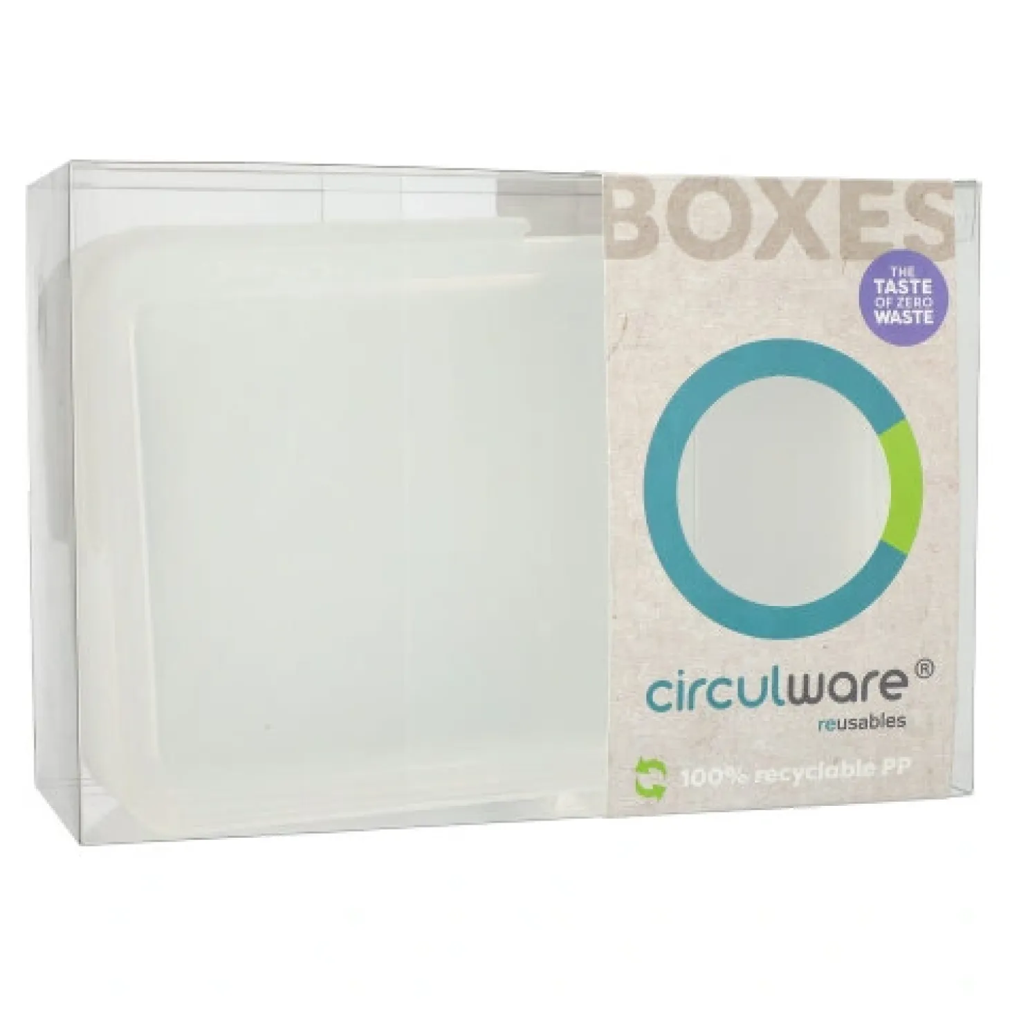 PAPSTAR "Circulware by Haval" Deckel für Mehrweg-Schalen Mix & Match eckig 2,5 cm x 15,6 cm x 23,4 cm transparent