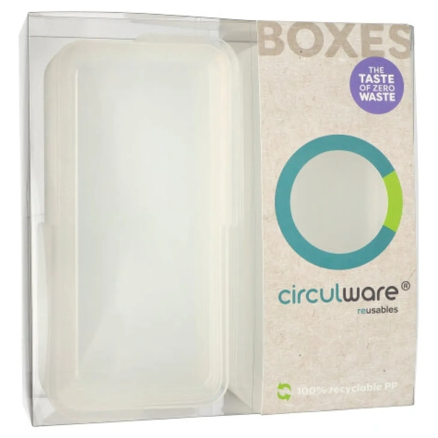 PAPSTAR "Circulware by Haval" Deckel für Mehrweg-Schalen Mix & Match eckig 2,5 cm x 11,7 cm x 23,4 cm transparent