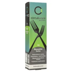 PAPSTAR "Circulware by Haval" Mehrweg-Gabeln PP-MF 19 cm schwarz "Gaia" extra stabil
