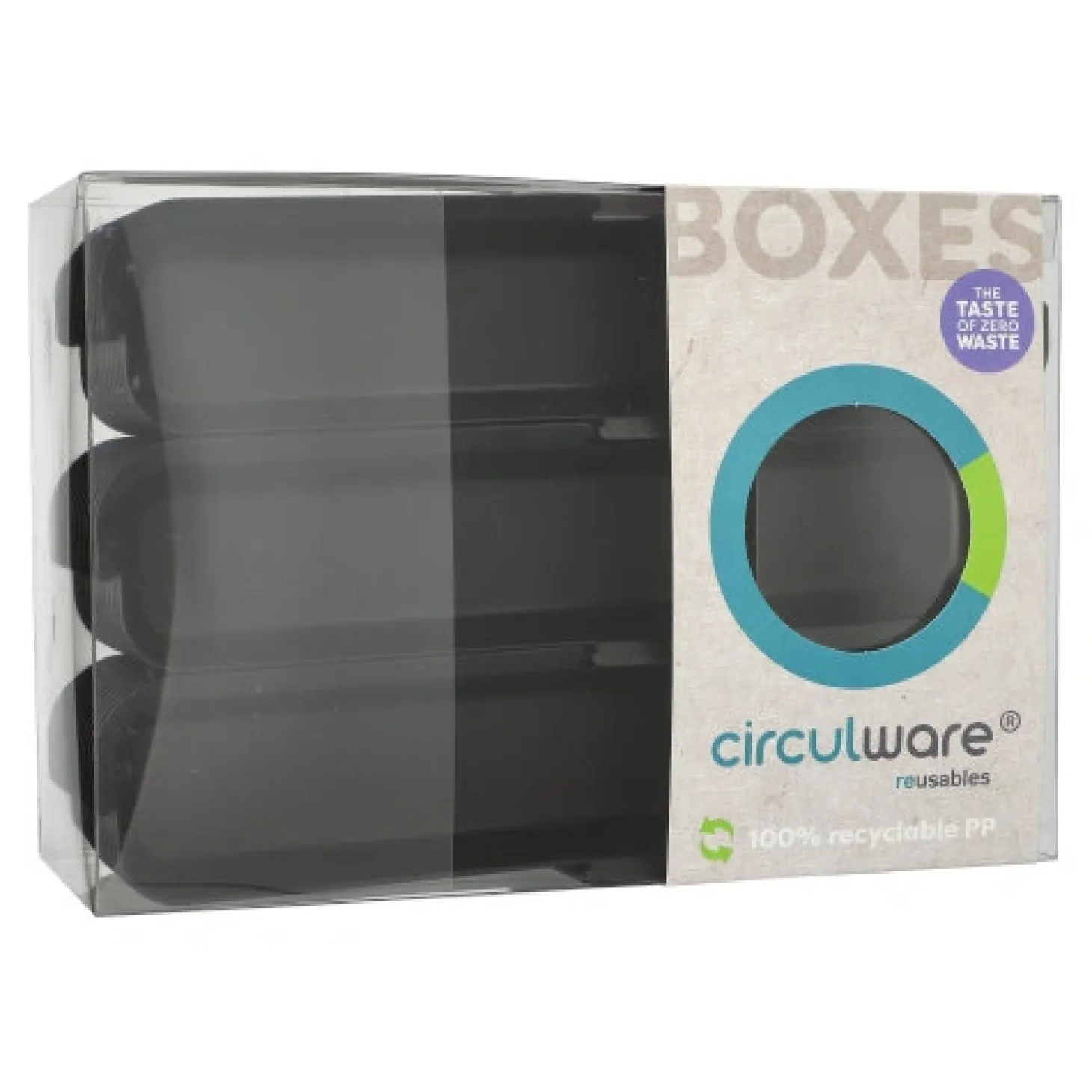 PAPSTAR "Circulware by Haval" Mehrweg-Schalen Mix & Match eckig 2,15 cm x 5,85 cm x 23,4 cm schwarz