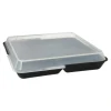 PAPSTAR "Circulware" Mehrweg-Schalen Mix & Match eckig, ungeteilt, 23,4 x 23,4 cm schwarz, 4 x 12 Stück