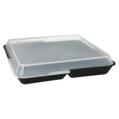 PAPSTAR "Circulware" Mehrweg-Schalen Mix & Match eckig, ungeteilt, 23,4 x 23,4 cm schwarz, 4 x 12 Stück