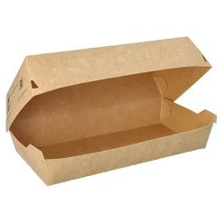PAPSTAR Conpax (LM) Baguetteboxen, Pappe "NOTPLA" 7,5 cm x 10,7 cm x 22 cm braun