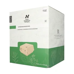 PAPSTAR Conpax (LM) Burgerboxen, Pappe "NOTPLA" 7,8 cm x 11,5 cm x 11 cm braun