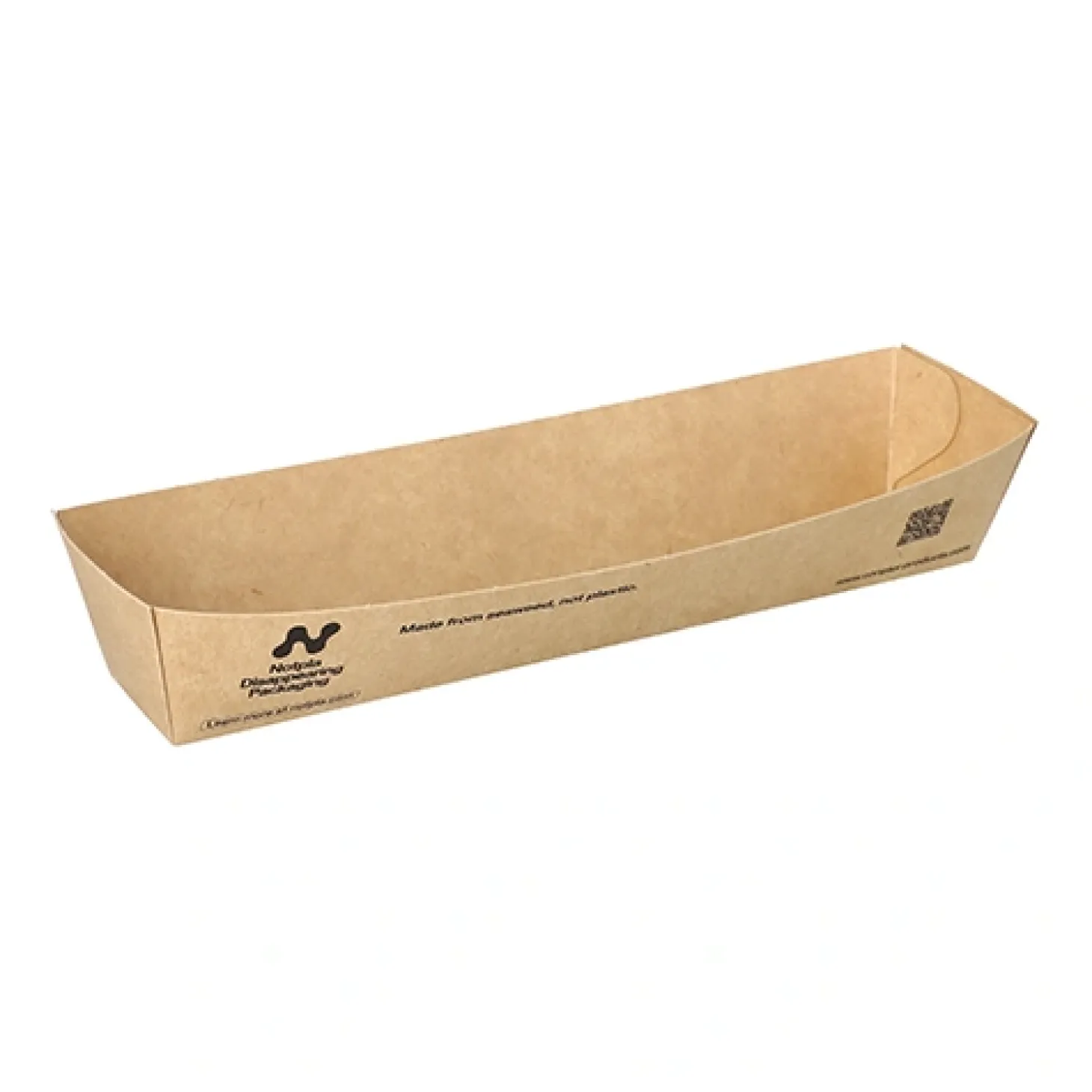 PAPSTAR Conpax (LM) Snacktrays, Pappe "NOTPLA" 3,5 cm x 3,3 cm x 18,5 cm braun
