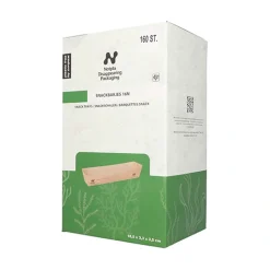 PAPSTAR Conpax (LM) Snacktrays, Pappe "NOTPLA" 3,5 cm x 3,3 cm x 18,5 cm braun