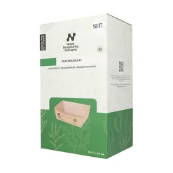 PAPSTAR Conpax (LM) Snacktrays, Pappe "NOTPLA" 3,5 cm x 7 cm x 9 cm braun
