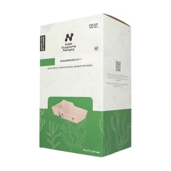 PAPSTAR Conpax (LM) Snacktrays, Pappe "NOTPLA" 3,5 cm x 7 cm x 14,5 cm braun