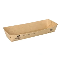PAPSTAR Conpax (LM) Snacktrays, Pappe "NOTPLA" 3,5 cm x 5 cm x 18,5 cm braun