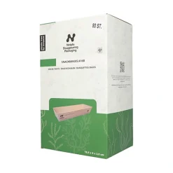 PAPSTAR Conpax (LM) Snacktrays, Pappe "NOTPLA" 3,5 cm x 5 cm x 18,5 cm braun