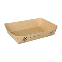 PAPSTAR Conpax (LM) Snacktrays, Pappe "NOTPLA" 4 cm x 11 cm x 16 cm braun