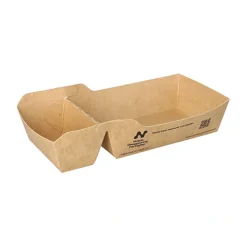 PAPSTAR Conpax (LM) Snacktrays, Pappe "NOTPLA" 3,5 cm x 7 cm x 16,5 cm braun