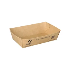 PAPSTAR Conpax (LM) Snacktrays, Pappe "NOTPLA" 3,5 cm x 7 cm x 12 cm braun