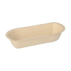 PAPSTAR Conpax (LM) Snacktrays Zuckerrohr 3,1 cm x 7,6 cm x 15,4 cm natur