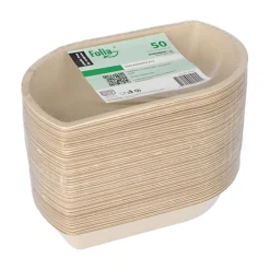 PAPSTAR Conpax (LM) Snacktrays Zuckerrohr 3,6 cm x 12,2 cm x 19,4 cm natur