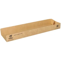 PAPSTAR Conpax (LM) Snacktrays, Pappe "NOTPLA" 3 cm x 7,5 cm x 28,5 cm braun