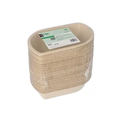PAPSTAR Conpax (LM) Snacktrays Zuckerrohr 3,6 cm x 9,9 cm x 15 cm natur