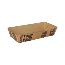 PAPSTAR Conpax (LM) Snacktrays, Pappe 3,5 cm x 7 cm x 15 cm braun "Maori" extra groß