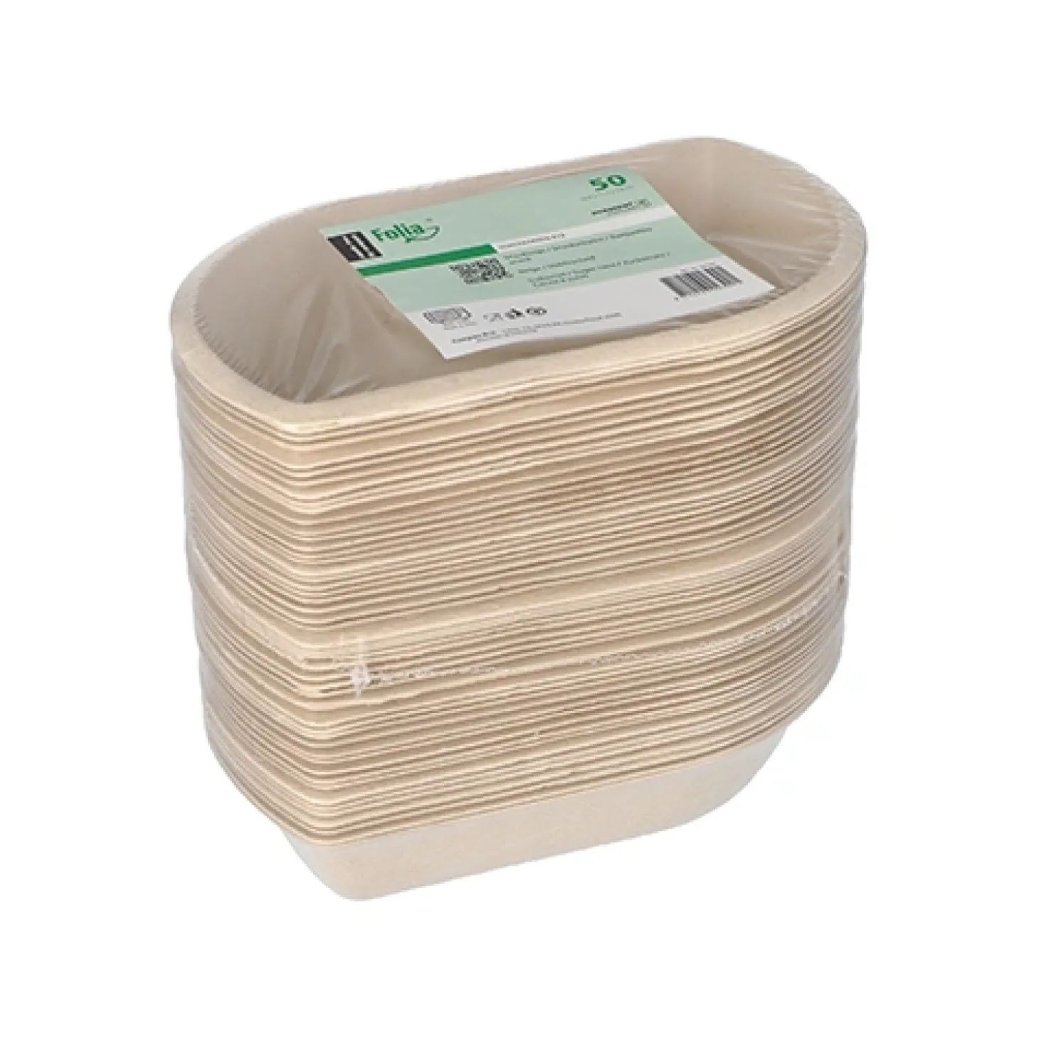 PAPSTAR Conpax (LM) Snacktrays Zuckerrohr 3,6 cm x 11,1 cm x 16,8 cm natur