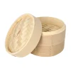PAPSTAR Dampfgarer Bambus "ASIA" Ø 18 cm, 13,5 cm 3-teilig, 8 x 1 Stück