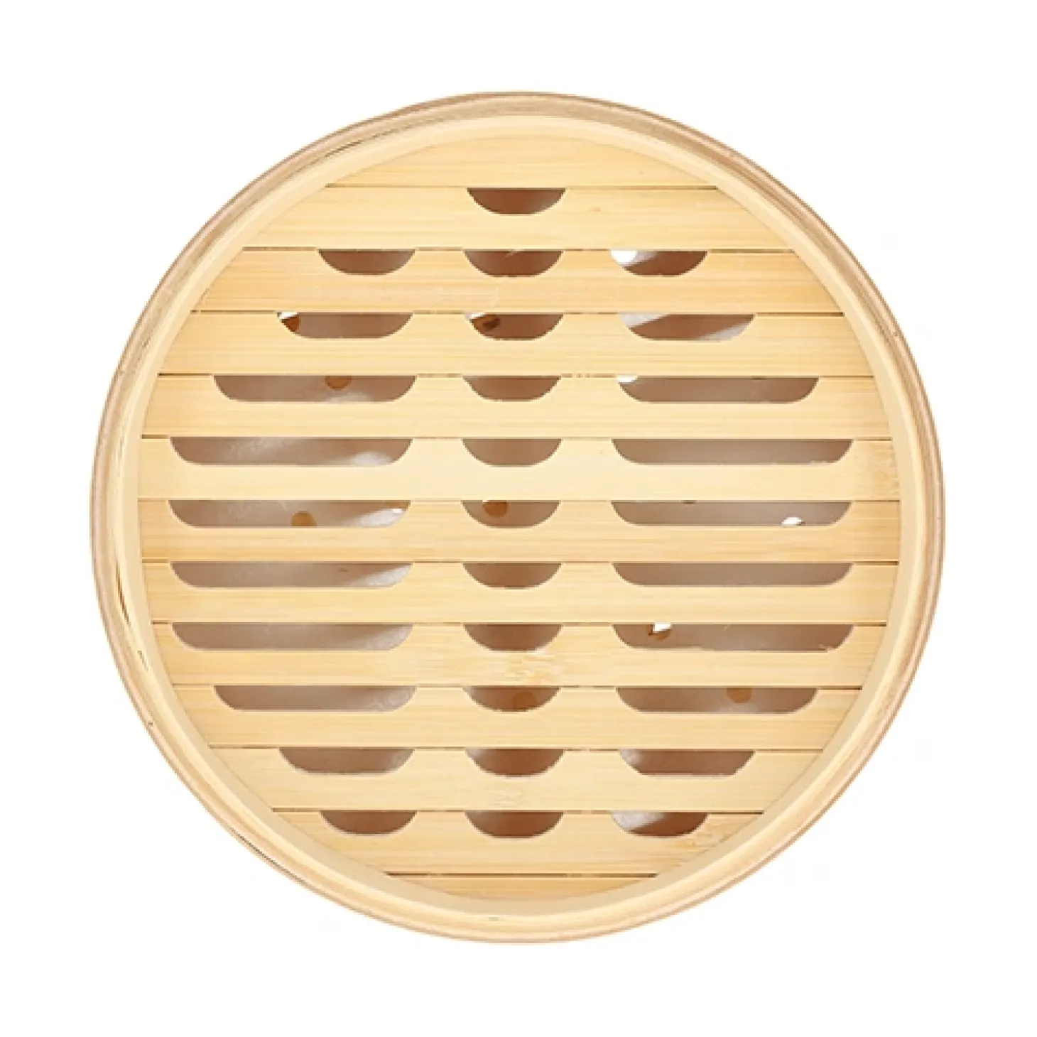 PAPSTAR Dampfgarer Bambus "ASIA" Ø 21 cm, 13,5 cm 3-teilig, 8 x 1 Stück