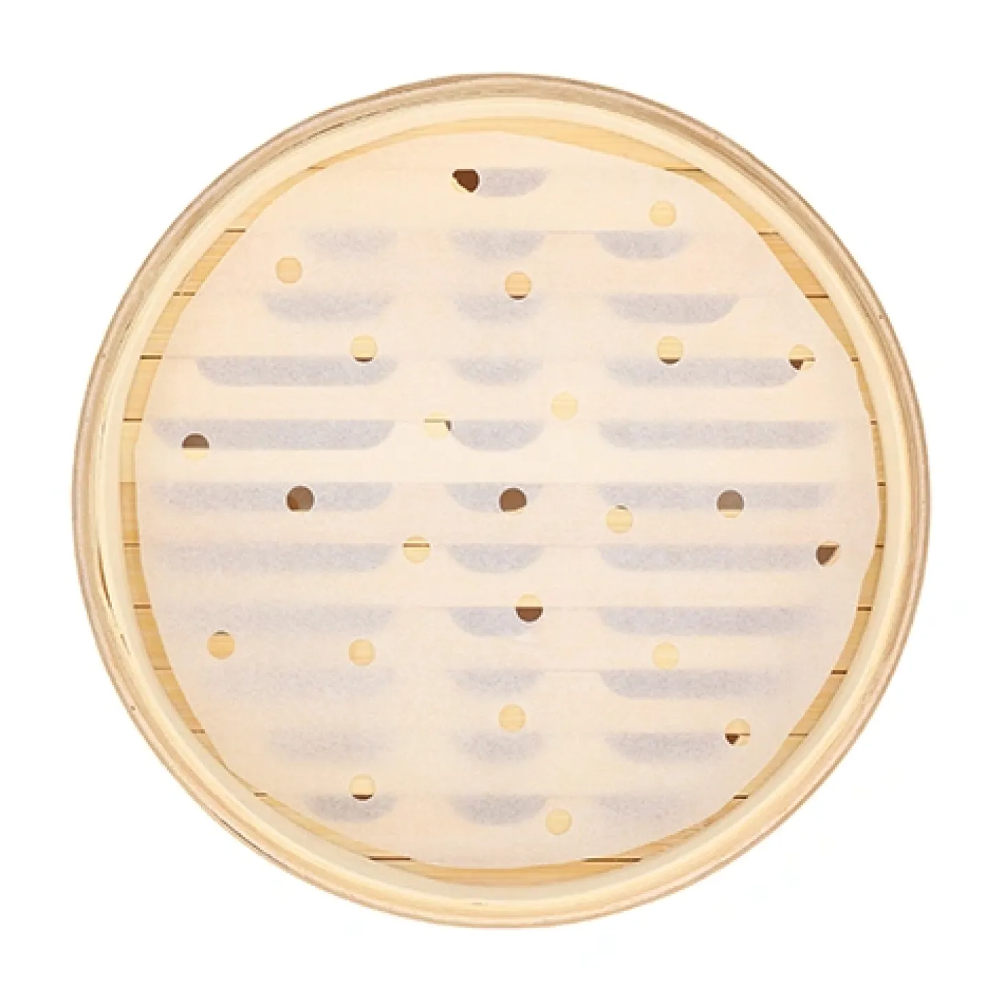 PAPSTAR Dampfgarer Bambus "ASIA" Ø 21 cm, 13,5 cm 3-teilig, 8 x 1 Stück