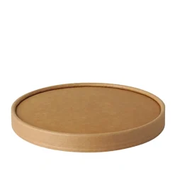 PAPSTAR Deckel für Salatschalen, Pappe "pure" rund Ø 15 cm braun