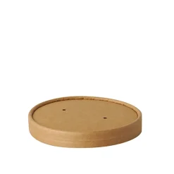 PAPSTAR Deckel für Suppenbecher, Pappe rund Ø 11,5 cm, 1,6 cm braun