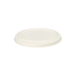 PAPSTAR Deckel für Suppenbecher, Zuckerrohr "pure" Ø 10 cm weiß