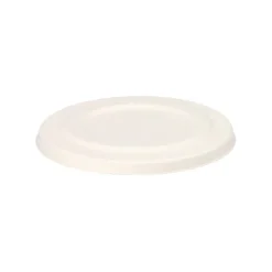 PAPSTAR Deckel für Suppenbecher, Zuckerrohr "pure" Ø 14 cm weiß