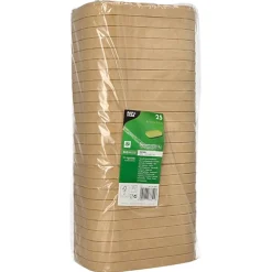 PAPSTAR Deckel für Verpackungsbecher, Pappe rechteckig 2 cm x 17,3 cm x 12,3 cm braun