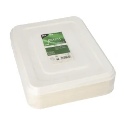 PAPSTAR Deckel, Zuckerrohr "pure" 1,4 cm x 22,5 cm x 29 cm weiß