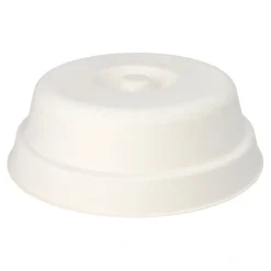 PAPSTAR Deckel Zuckerrohr "TomTab" rund Ø 24,5 cm, 8 cm weiß "Cloche", 4 x 25 Stück