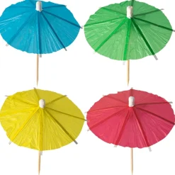 PAPSTAR Deko-Picker 10 cm farbig sortiert "Eisschirmchen uni"