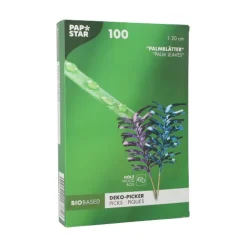 PAPSTAR Deko-Picker 20 cm farbig sortiert "Palmblätter"