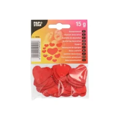 PAPSTAR Deko-Streuschmuck, Holz "Herzen" 15 gr.