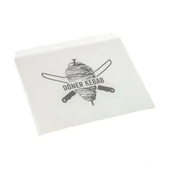PAPSTAR Döner-Kebab-Tüten, Pergament-Ersatz 16 cm x 16 cm weiß fettdicht