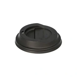 PAPSTAR Dom-Deckel, C-PLA rund Ø 9 cm, 2,1 cm schwarz