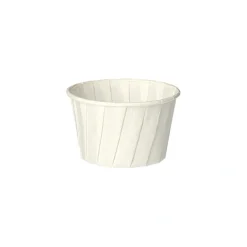 PAPSTAR Dressingbecher, Papier "pure" rund 90 ml Ø 6,3 cm, 5 cm weiß