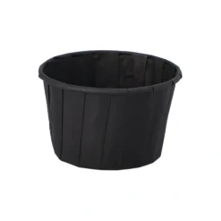 PAPSTAR Dressingbecher, Papier 90 ml Ø 6,6 cm, 4,2 cm schwarz