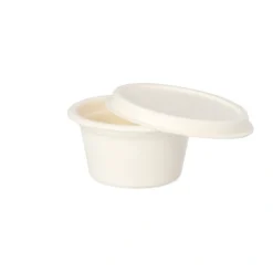 PAPSTAR Dressingschalen, Zuckerrohr "pure" 60 ml Ø 6 cm, 3 cm weiß, 10 x 50 Stück