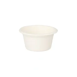 PAPSTAR Dressingschalen, Zuckerrohr "pure" 60 ml Ø 6 cm, 3 cm weiß, 20 x 12 Stück