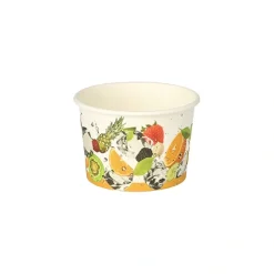 PAPSTAR Eisbecher, Pappe rund 125 ml Ø 7,5 cm, 4,8 cm farbig "Früchte"