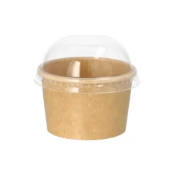 PAPSTAR Eisbecher, Pappe rund 125 ml Ø 7,5 cm, 4,8 cm braun, 10 x 50 Stück