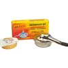PAPSTAR "favorit" Sicherheits-Brennpaste Set, 80 gr Brennpaste inkl. verstellbarem Brenner, silber