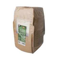 PAPSTAR Feinkostboxen, Pappe mit Sichtfenster aus PLA eckig 650 ml 4,5 cm x 12 cm x 12 cm braun "100% Fair"