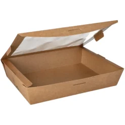 PAPSTAR Feinkostboxen, Pappe mit Sichtfenster aus PLA 
