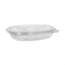 PAPSTAR Feinkost- und Salatschalen mit Klappdeckeln, PLA "pure" 250 ml 3,1 cm x 16,1 cm x 13,2 cm glasklar