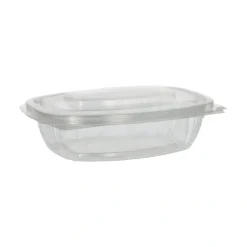 PAPSTAR Feinkost- und Salatschalen mit Klappdeckeln, PLA "pure" 375 ml 4,8 cm x 16,1 cm x 13,2 cm glasklar