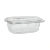PAPSTAR Feinkost- und Salatschalen mit Klappdeckeln, PLA "pure" 500 ml 6,4 cm x 16,1 cm x 13,2 cm glasklar